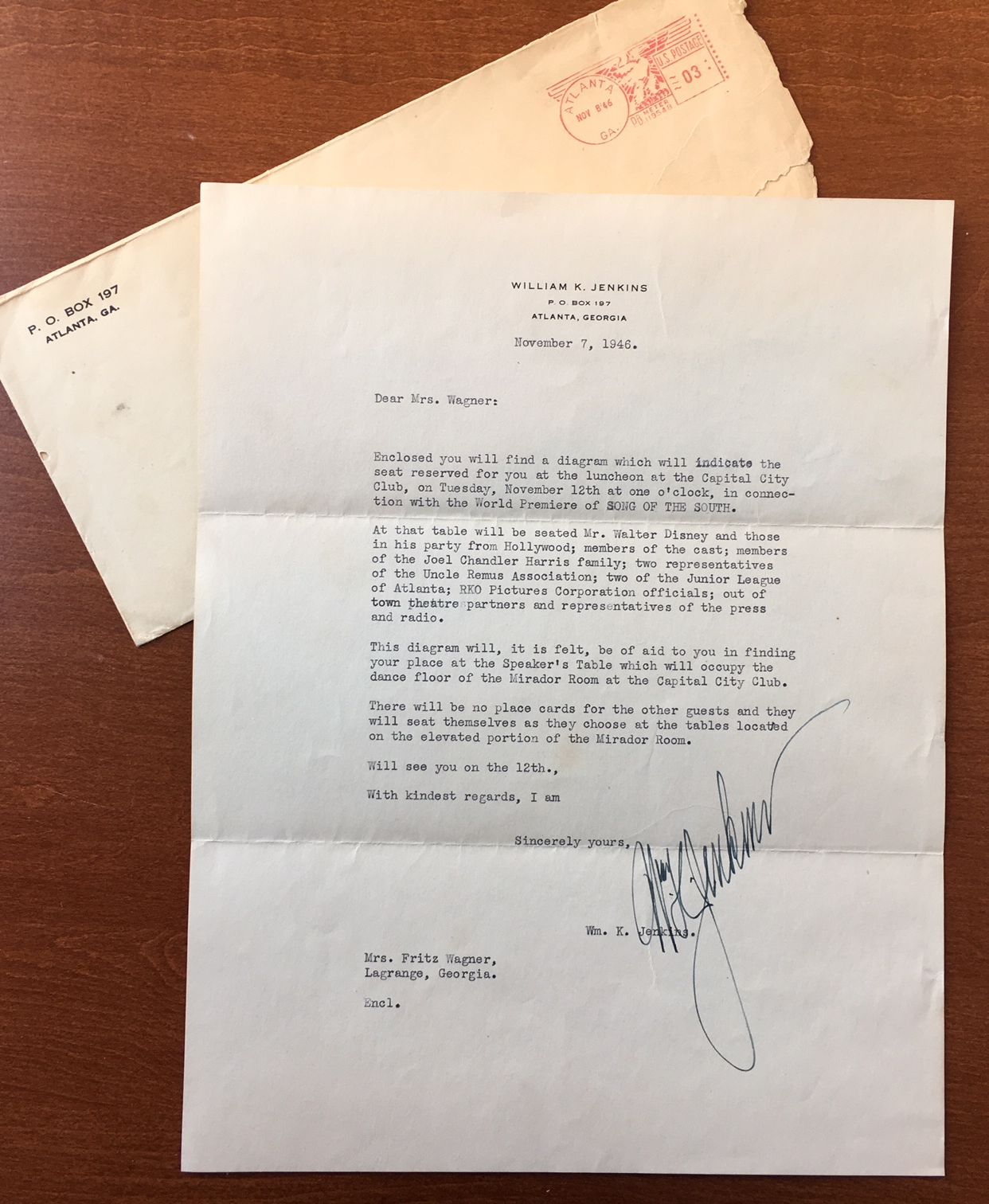 Disney Signed Song Of The South Program